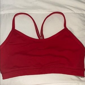 Red lulu lemon sports bra